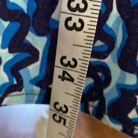 Lilly Pulitzer dress size small on off shoulder blue and black - Picture 4 of 10